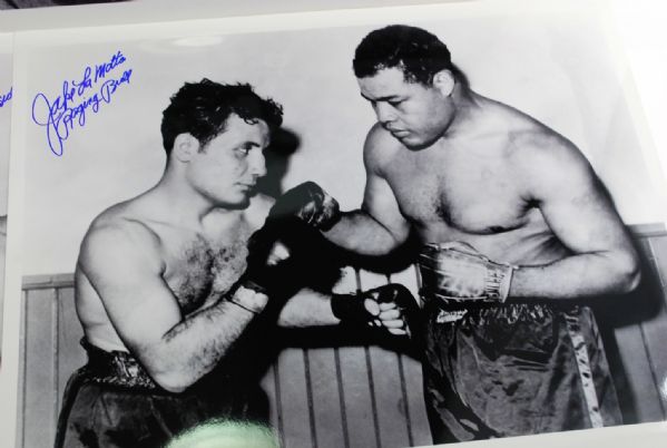 Jake LaMotta Lot of 5 Autographed 16x20 "Raging Bull" Photos